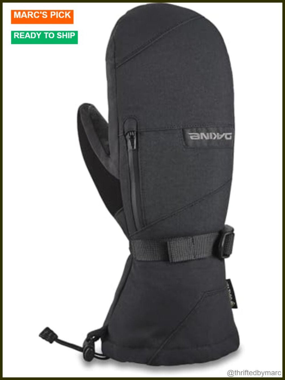 Gore-Tex Leather Ski Mitts Winter Warm Gloves